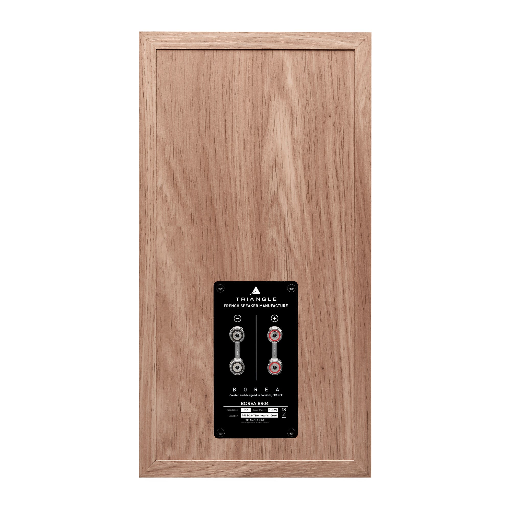 Triangle Hifi Enceintes Bibliothèque Borea BR04 Chene clair bleu pictures packshot dos 
