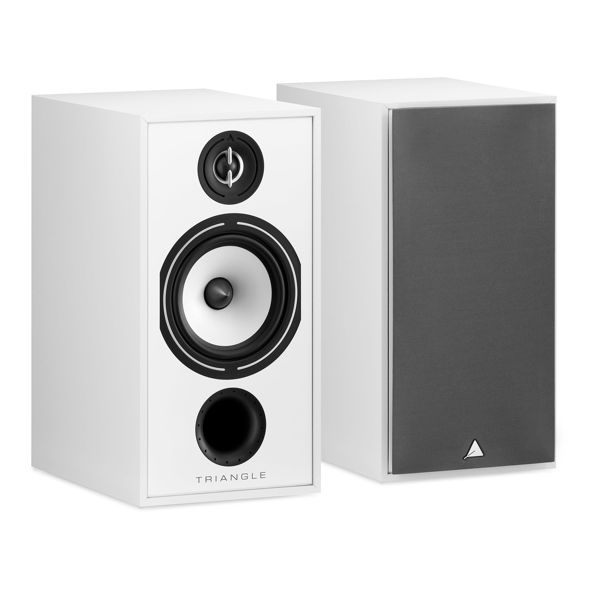 Triangle Hifi Enceintes Bibliothèque Borea BR04 Blanc pictures packshot paire
